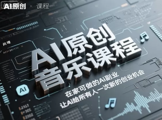 AI原创音乐课程，在家可做的Ai副业，让Ai给所有人一次新的创业机会-淘客掘金网